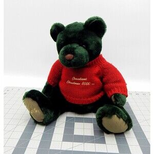 Elvis Presley Teddy Bear Plush Stuffed Graceland Christmas 2000 Green Red Sweate